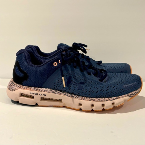 UNDER ARMOUR HOVR INFINATE 2 WOMEN'S‎ RUNNING SHOES BLUE/PINK SIZE 10 - Picture 2 of 11